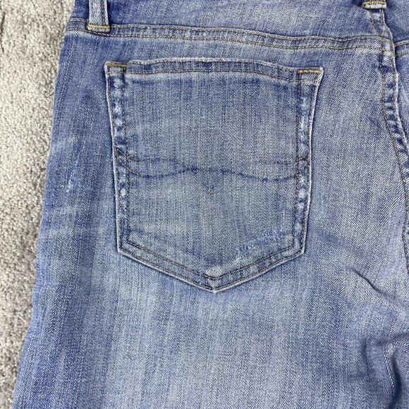 Polo Ralph Lauren Tompkins Skinny Jeans Women's 31 Distressed Ripped Faded Wash - Picture 9 of 16